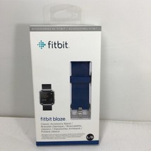 FITBIT Blaze Accessory Band Classic Large NEW in BOX Sealed Nickel Clasp Blue - £28.72 GBP