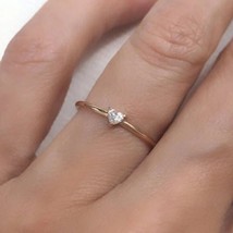 0.50 Ct H-I/VS1 Natural Certified Heart Solitaire Diamond Women&#39;s Ring 18Kt Gold - £2,250.68 GBP