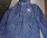 UNIFORM USAF AIR FORCE BLUE COLD WEATHER WINTER HOODED JACKET VERY WARM XL - $71.99