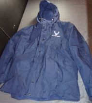 Uniform Usaf Air Force Blue Cold Weather Winter Hooded Jacket Very Warm Xl - £50.68 GBP