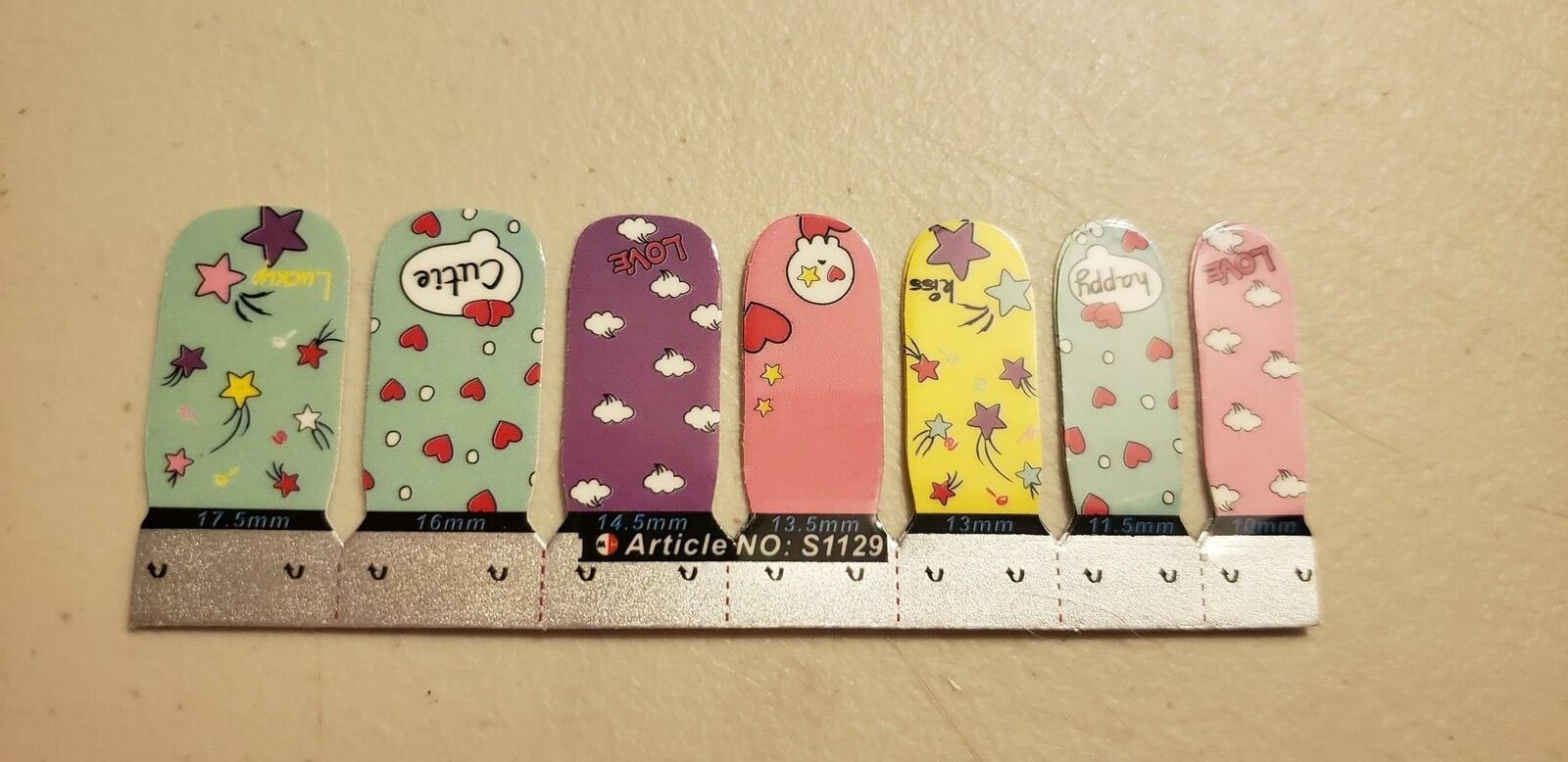 Primary image for Vinyl Nail Strips (new) BellaHoot HAPPY CUTIE