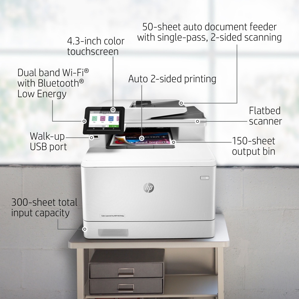 HP Color laserjet M479FDW W1A80A Print Copy Scan Fax Wifi Duplex  414A  ... - $489.99