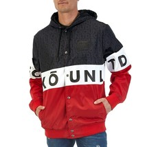 Nwt Ecko Unltd. Msrp $57.99 Men&#39;s Black Red Windbreaker Hoodie Jacket Size S - £23.67 GBP