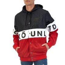 NWT ECKO UNLTD. MSRP $57.99 MEN&#39;S BLACK RED WINDBREAKER HOODIE JACKET SI... - £23.67 GBP