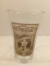 Coca Cola Glass Vintage Recreation 16 oz Victorian Lady Flair. The Archi... - $8.91