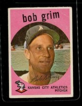 Vintage Baseball Card Topps 1959 #423 Bob Grim Kansas City A&#39;s Pitcher Wb - £8.34 GBP