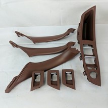 For BMW 5 Series F10 F11 7pc Brown Inner Window Switch Armrest Door Hand... - $53.97
