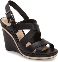 Vince Camuto Maben Espadrille Wedges, Black Size 10 New Vachetta VC-MABEN - £77.09 GBP