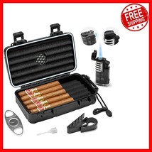 Luxury Travel Cigar Case - Portable Kit with Lighter &amp; Accessories for You - $813.26 MXN