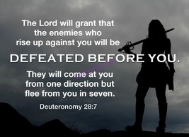 Popular Bible Verse Scripture Deuteronomy &quot;The Lord Will Grant That The&quot; Photo - £6.36 GBP