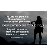 POPULAR BIBLE VERSE SCRIPTURE DEUTERONOMY &quot;THE LORD WILL GRANT THAT THE&quot;... - $11.55 CAD