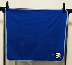 Gymboree Panda Blue White Stripes Reversible Baby Blanket - £116.10 GBP