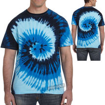 Mens Tie Dye T-Shirt USA, Neon Pastel, Ocean Rainbow Spiral Tye Die Tee S M L XL - £8.39 GBP+