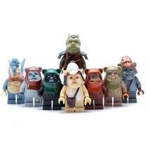 8Pcs/set Star Wars Series Minifigures Tan Ewok Logray Paploo Tokkat Toys - £12.96 GBP