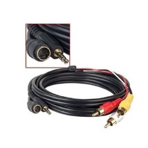 S-Video &amp; 3.5mm Audio (M) to 3 RCA (M) Composite Video/Audio Cable - 6&#39; - Gold - £5.11 GBP