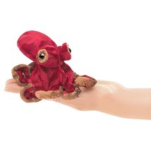 Folkmanis Mini Red Octopus Finger Puppet, 8&quot; - £17.43 GBP