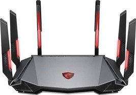 MSI Radix AXE6600 WiFi 6E Tri-Band Gaming Router, AI QoS, RGB, 1.8GHz Qu... - $313.99