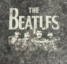 The Beatles Sgt Pepper Acid Wash Black and White Band Photo MED/LARGE T-Shirt - £18.80 GBP