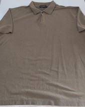 Crazy Horse by Claiborne Polo Shirt Mens Pima Cotton Brown &amp; Black Knit Size 2XL - £10.74 GBP