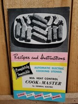 VTG 1950s Recipes &amp; Instructions Pamphlet for COOK-MASTER by General Electric  - £11.86 GBP