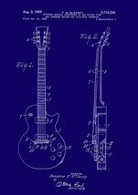 GUITAR PATENT PRINT: Gibson Les Paul Blueprint Poster - $6.50+