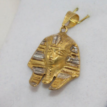 Egyptian Handmade Pharaoh king Tut Hallmark 18K Yellow Gold Pendant 2.7 Gr - $337.99