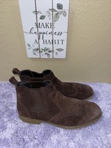 Vintage Foundry Co. Coffee Brown Suede Cap Toe Ankle Boots Men Size 10 VF1063-SE - £35.61 GBP