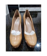 Nine West Nude Women&#39;s Patent Leather Closed Toe High Heeled Shoes Size ... - $41.55 CAD