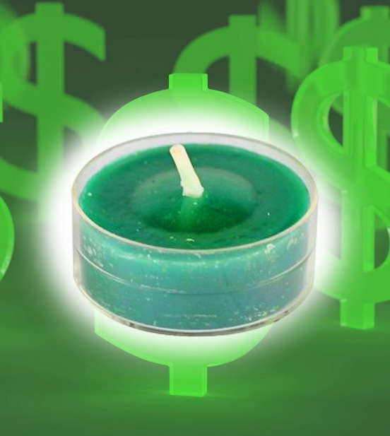 HAUNTED CANDLE 7X ATTRACT MONEY POTENT MAGICK GREEN WITCH Cassi