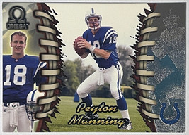 Peyton Manning 1998 Pacific Omega Silver Foil Rookie Card (RC) #101 (Indianapoli - £23.94 GBP