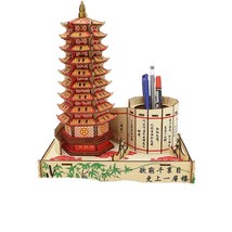 Leifeng Tower Three-dimensional Jigsaw Decorations  Wooden - £34.63 GBP+