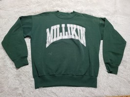 Millikin Spellout College 90s Distressed Sweatshirt Crewneck Pullover Do... - $16.08