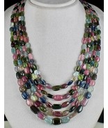 Natural Multi Tourmaline Aquamarine Beaded Party Necklace 941 Carats Gem... - €1.128,90 EUR
