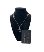 DONT MESS WITH CUPID RED LANYARD NECKLACE &amp; EARRING SET - £16.25 GBP