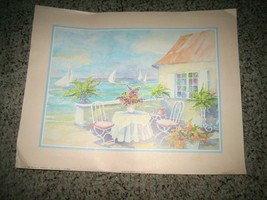 Vintage 1986 Arthur A. Kaplan Co. Seaside Cottage Art Print - 14&quot; X 11&quot; - £11.79 GBP