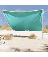 vidaXL Beach Canopy with Sand Anchors Green 119.7x118.1&quot; - $4,230.71 MXN