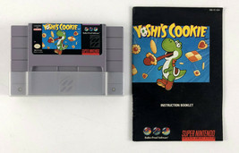 Super Nintendo - Yoshi&#39;s Cookie - Cartridge &amp; Instructions - TESTED - SNES - £31.06 GBP