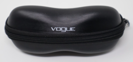 VOGUE EYEGLASSES SUNGLASSES OPTICAL LARGE BLACK ZIPPER HARD CASE &amp; CLOTH... - $9.89