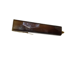 Vintage Men’s Gold Tone Brown Gem Tie Clip Ety - £4.66 GBP