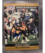 Franco Harris Hand Signed Baseball Card Autographed Pittsburgh Steelers ... - $467.35 MXN