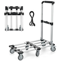 KEDSUM Foldable Push Cart Dolly, 31.5 Inch Enlarge Base Foldable Platform Truck, - £362.00 GBP