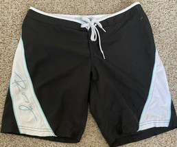 Vintage Roxy Quicksilver Women&#39;s 3 Black Blue White Swim Board Shorts. Xlnt. - £25.42 GBP