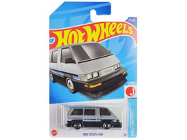 1986 Toyota Van Silver Metallic and Black with Stripes &quot;HW J-Imports&quot; Se... - $9.87