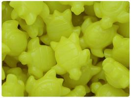 BeadTin Lemon Neon Bright 23mm Sea Turtle Pony Beads (24pcs) - $2.39