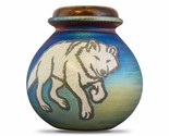Large/Adult 200 Cubic Inches Raku Majestic Wolf Funeral Cremation Urn fo... - $179.99