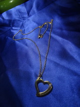 Esty &amp; Me Gold Charm Necklace April Birthstone Grandmother Heart Pendant - £12.85 GBP
