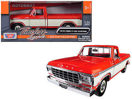 1979 Ford F-150 Custom Pickup Truck Orange Cream 1/24 Diecast Car Motormax - $37.04