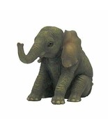 Baby Elephant WU70215 Mini Figurine Sitting and Facing Ahead 3.125&quot; L - $24.25 CAD