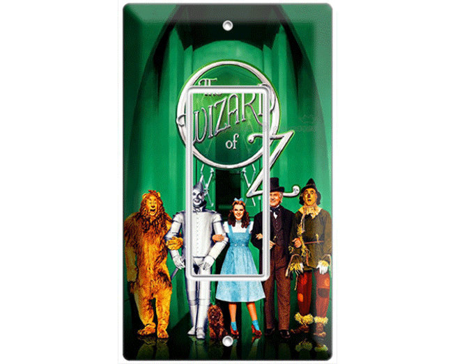 Wizard of Oz Dorothy Toto scarecrow cowardly lion tin man single GFI light switc