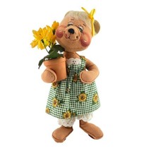 Annalee Country Girl Bear w Sunflowers 11&quot; Vintage 1996 Model No. 094296 - £22.85 GBP